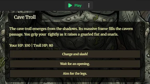 Real-time preview of interactive story